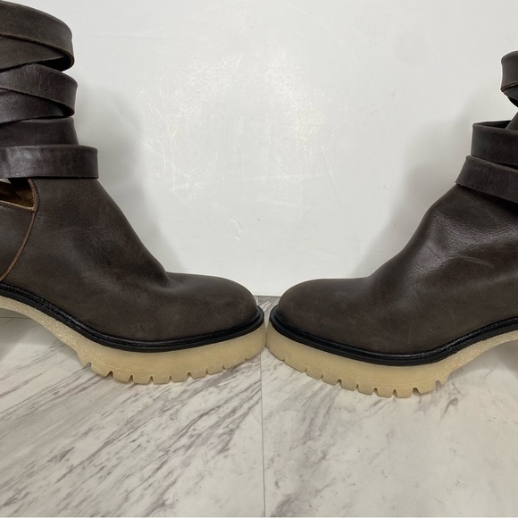 Free People Jesse Leather Strappy Heeled Boot 40 - Picture 7 of 15